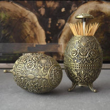 Load image into Gallery viewer, Bronze Egg Shape Toothpick Holder
