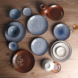 Japanese Traditional Ceramic Dinner Plates