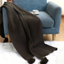 Load image into Gallery viewer, Waffle Knitted Throw Blanket
