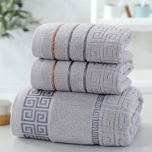 Load image into Gallery viewer, 3-pc Geometric Towel Set
